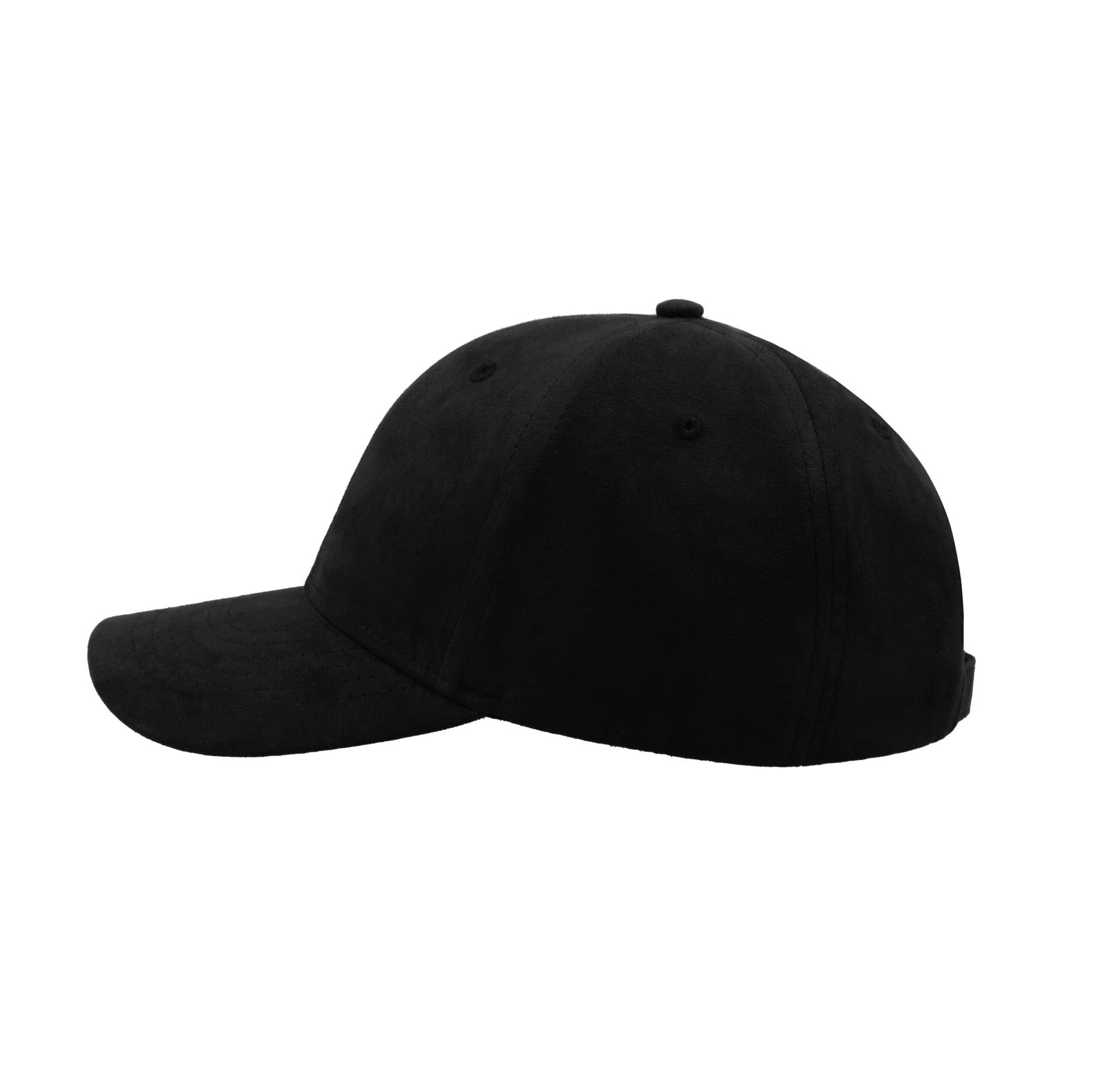 Casquette 6 pans en suédine