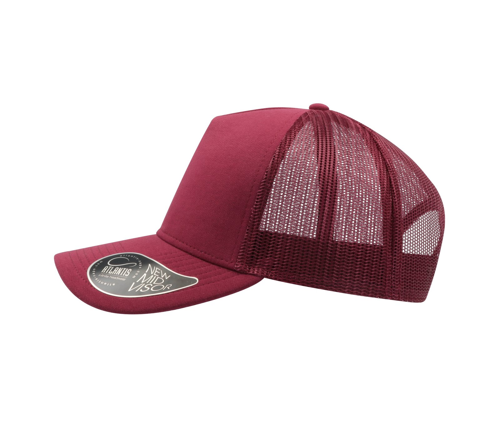 Casquette 5 pans style trucker en jersey