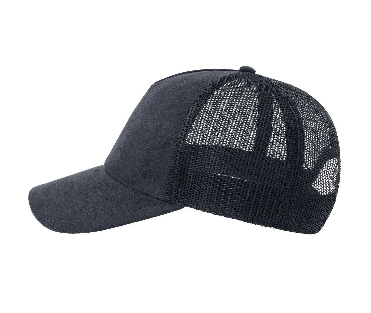 Casquette style trucker en faux daim