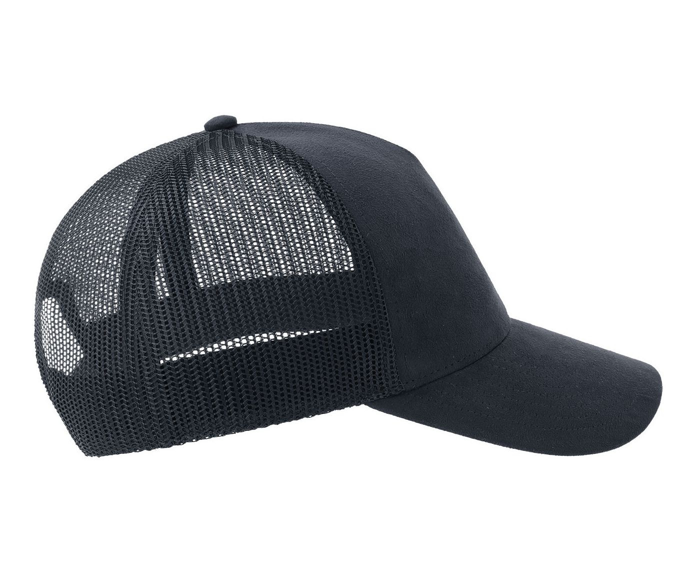 Casquette style trucker en faux daim