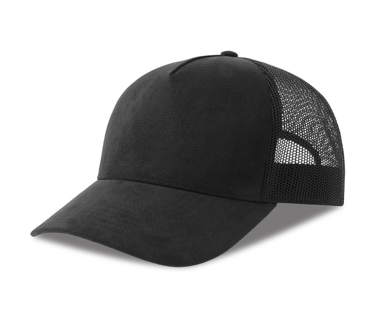 Casquette style trucker en faux daim