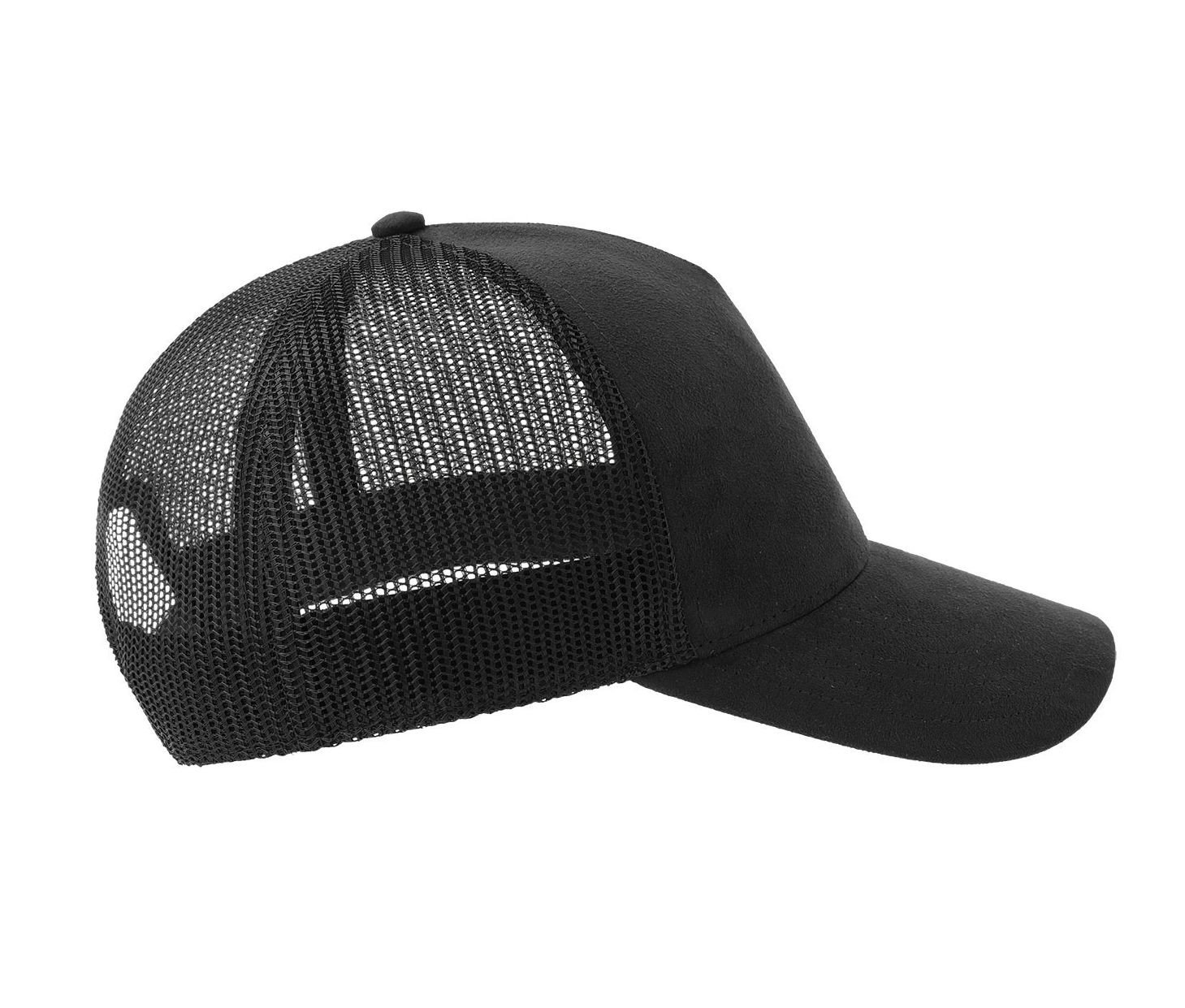 Casquette style trucker en faux daim