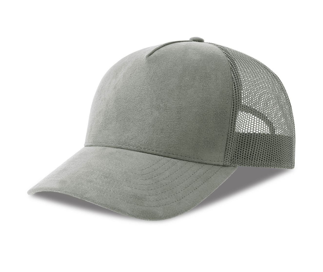 Casquette style trucker en faux daim