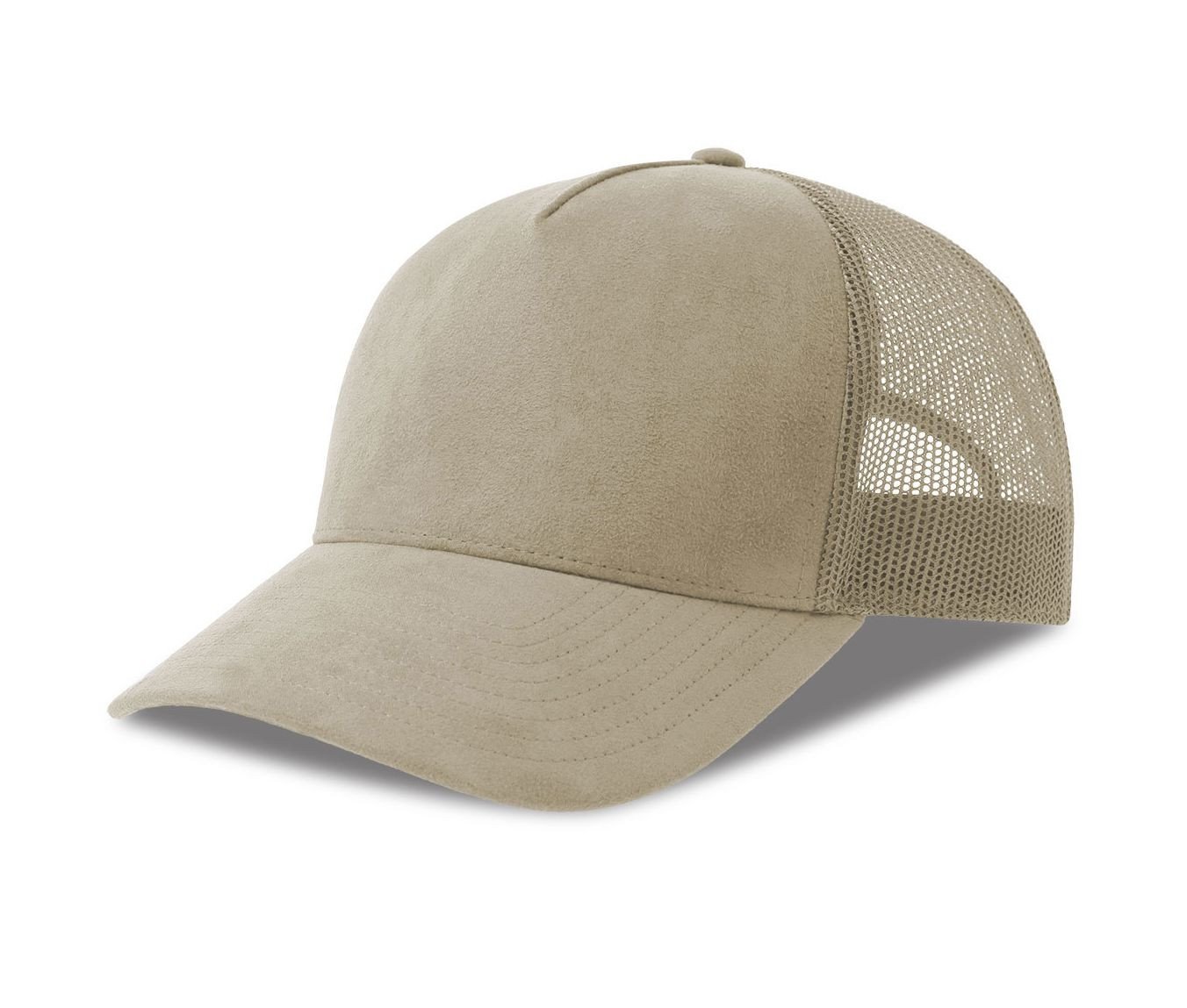 Casquette style trucker en faux daim