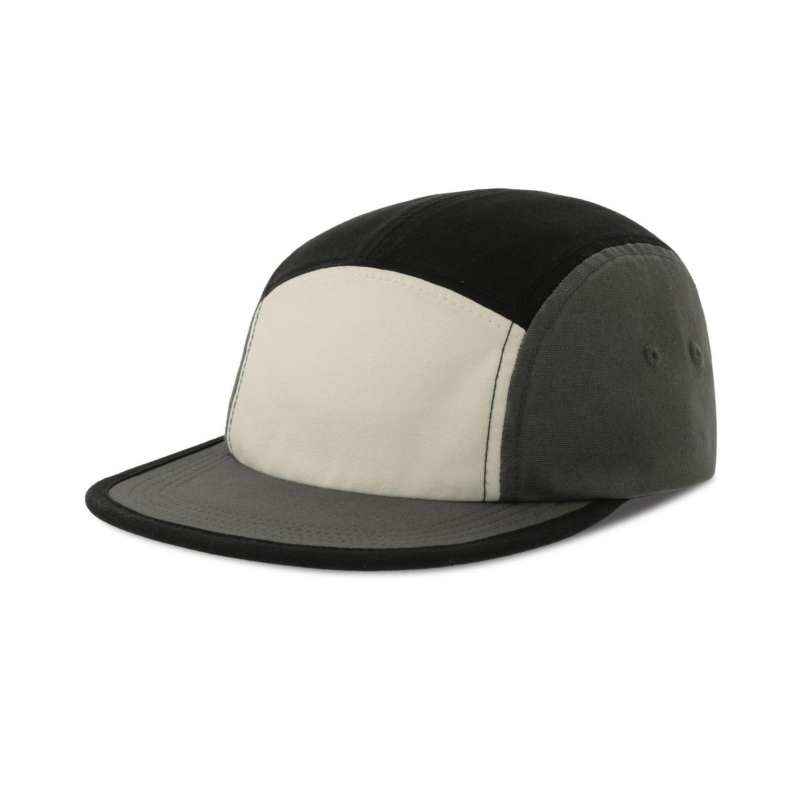 Casquette 5 pans visière plate effet délavé – textile personnalisé