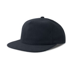 Casquette 5 pans en velours côtelé – textile personnalisé