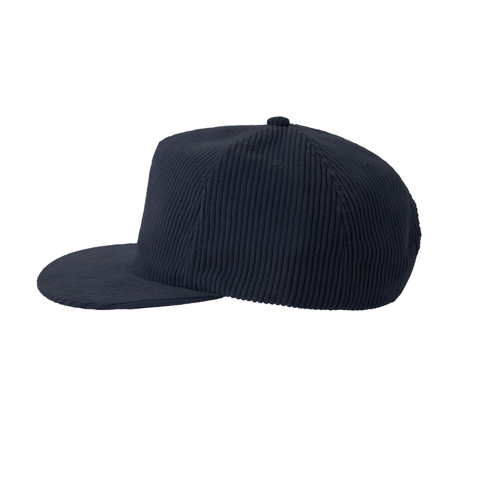 Casquette 5 pans en velours côtelé – textile personnalisé