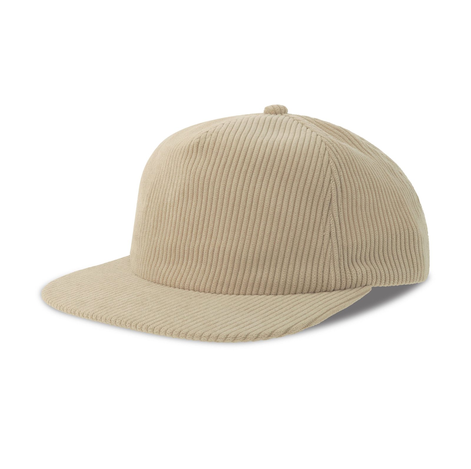 Casquette 5 pans en velours côtelé – textile personnalisé