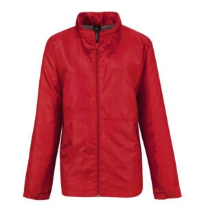 Veste coupe-vent doublée micropolaire femme