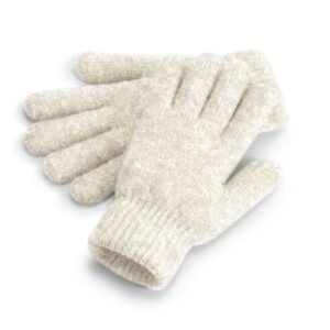 Gants avec poignets en maille côtelée