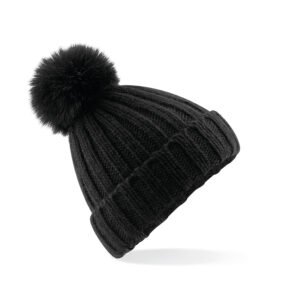 Bonnet Verbier grosse maille Pop Pom – accessoire hiver personnalisé