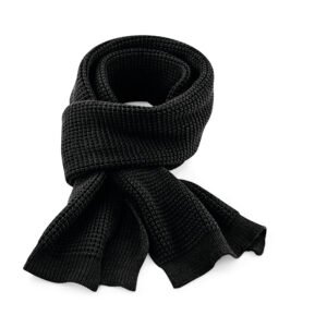 Écharpe maille gaufrée – accessoire hiver personnalisé