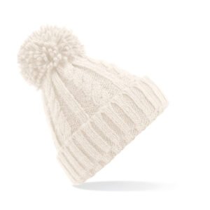 Bonnet en maille torsadée – accessoire hiver personnalisé