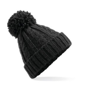 Bonnet en maille torsadée