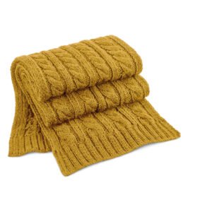 Écharpe motif torsadé – accessoire hiver personnalisé