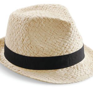 Chapeau en papier tressé imitant la paille – casquette personnalisée