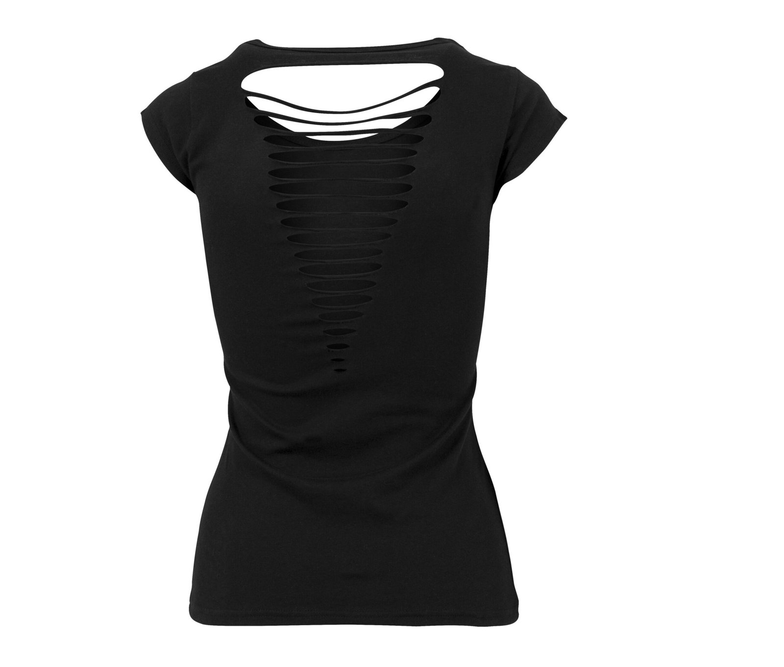 Tee-shirt femme dos lacéré
