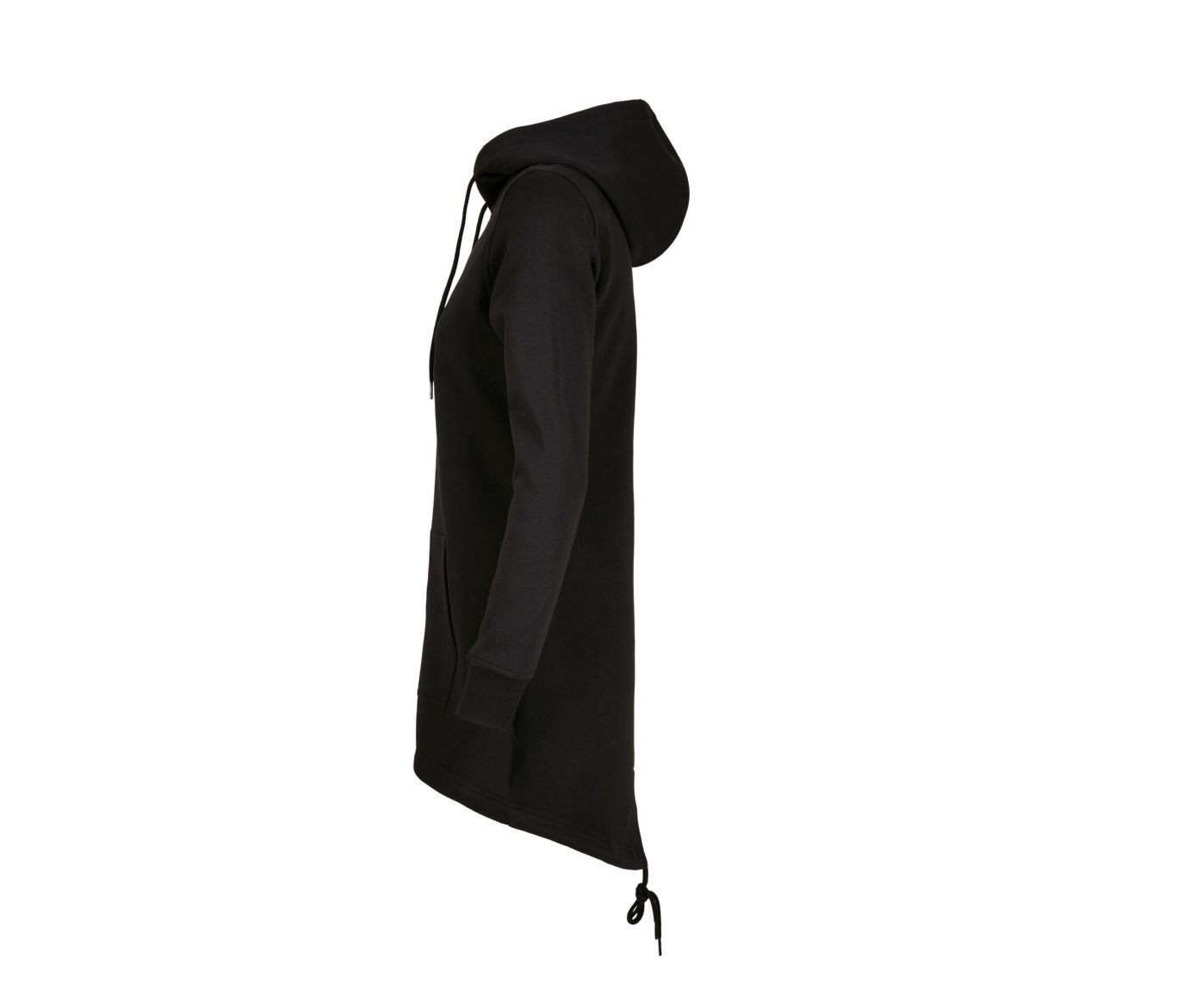 Long sweat zippé à capuche