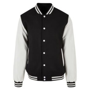 Veste baseball en simili cuir
