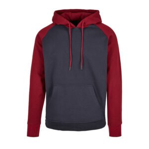 Sweat capuche et manches contrastées