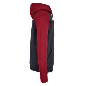 Sweat capuche et manches contrastées
