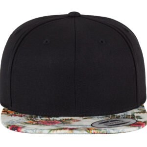 Casquette snapback motif fleuri