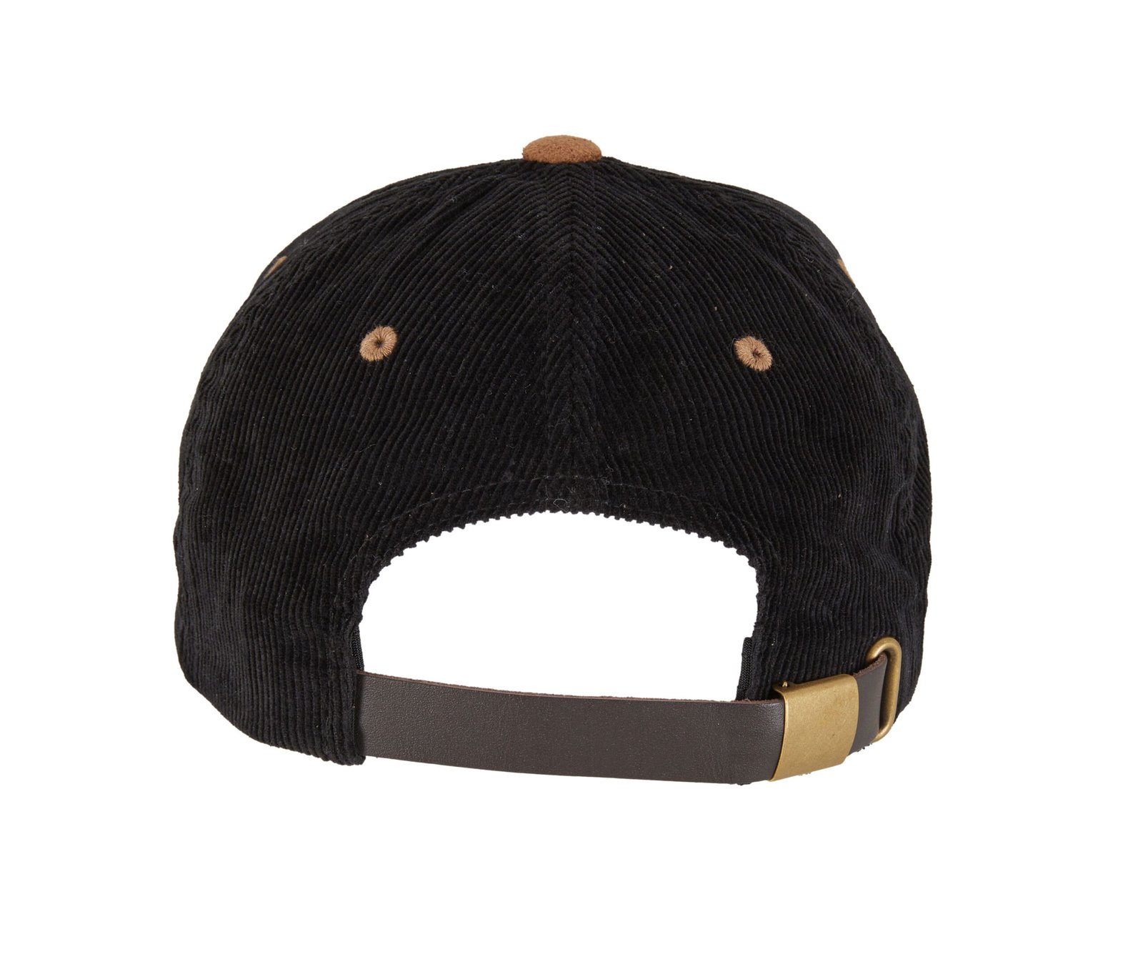 Casquette en velours côtelé et suédine