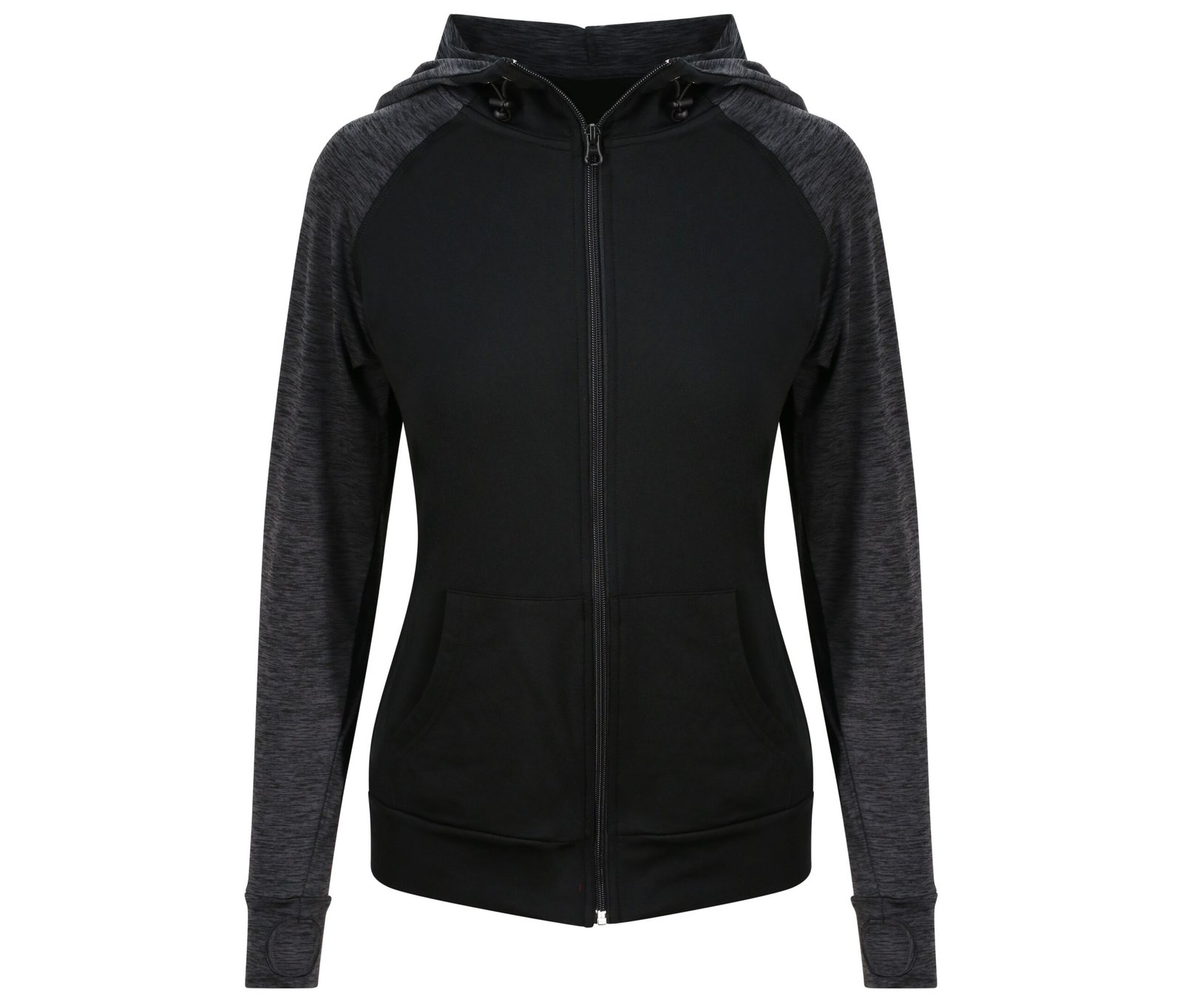 Sweat femme contrasté – textile sportif personnalisé