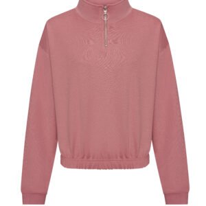 Sweat court col zippé femme – sweat personnalisé