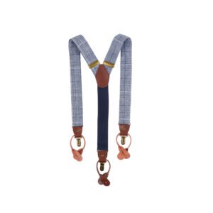 Bretelles urbaines stylées avec motif à carreaux (glencheck) – accessoire personnalisé