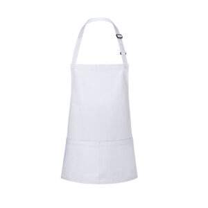 Tablier à bavette court avec boucle et poche