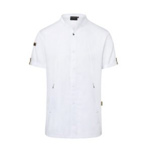 Veste de cuisiner manches courtes écoresponsable – tenue professionnelle personnalisée