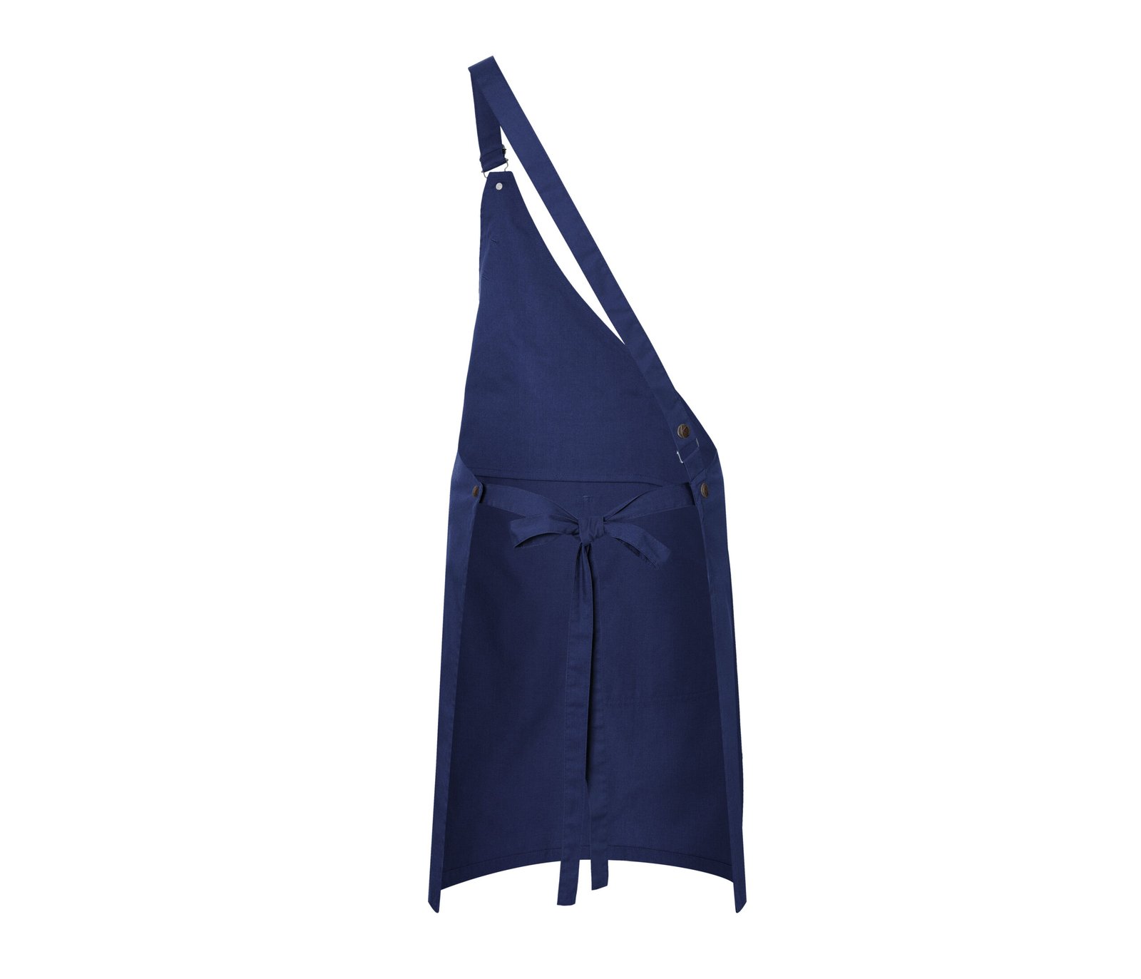 Tablier asymétrique en tissu sergé