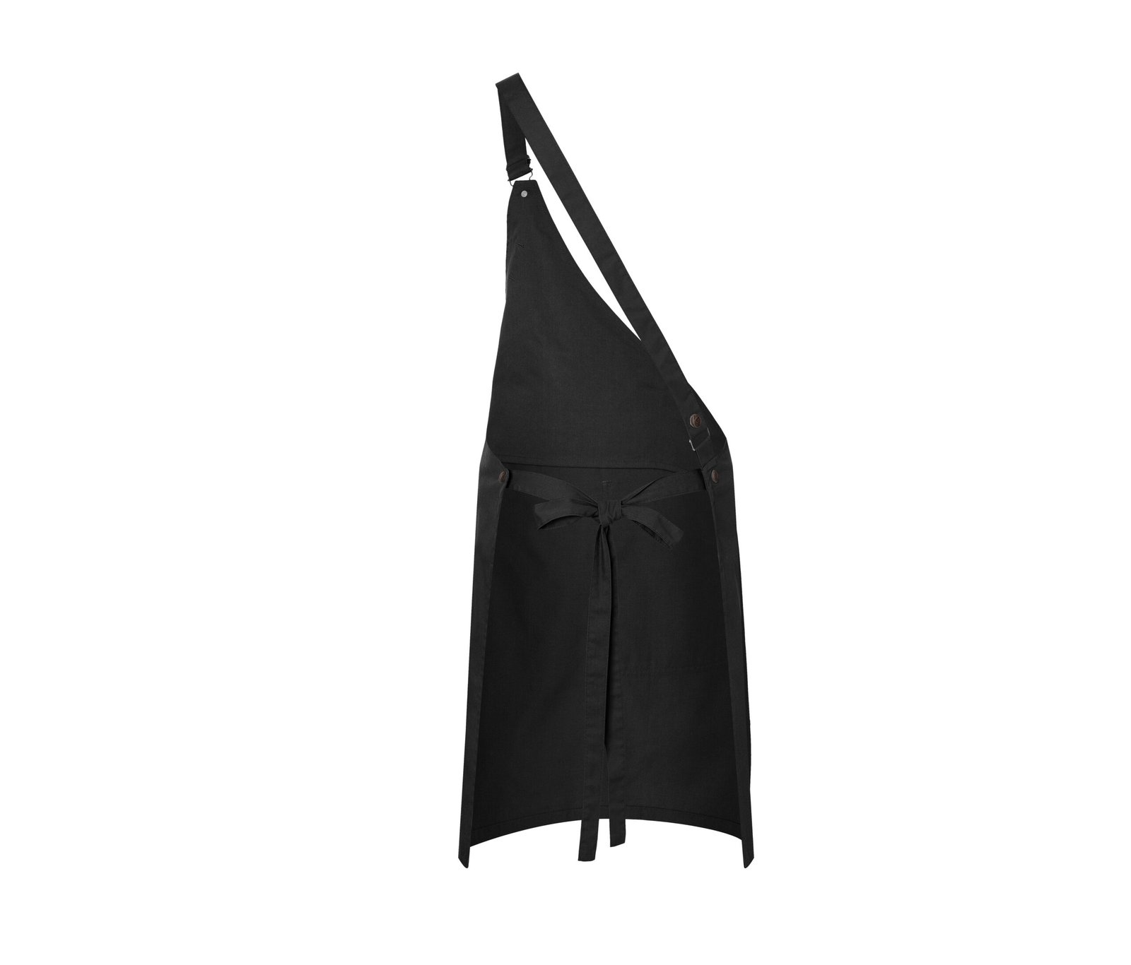 Tablier asymétrique en tissu sergé