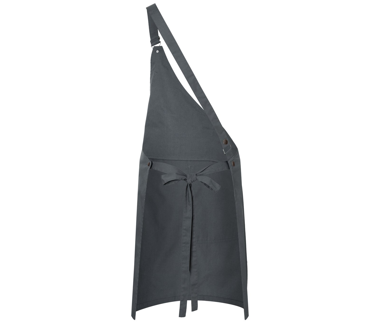 Tablier asymétrique en tissu sergé