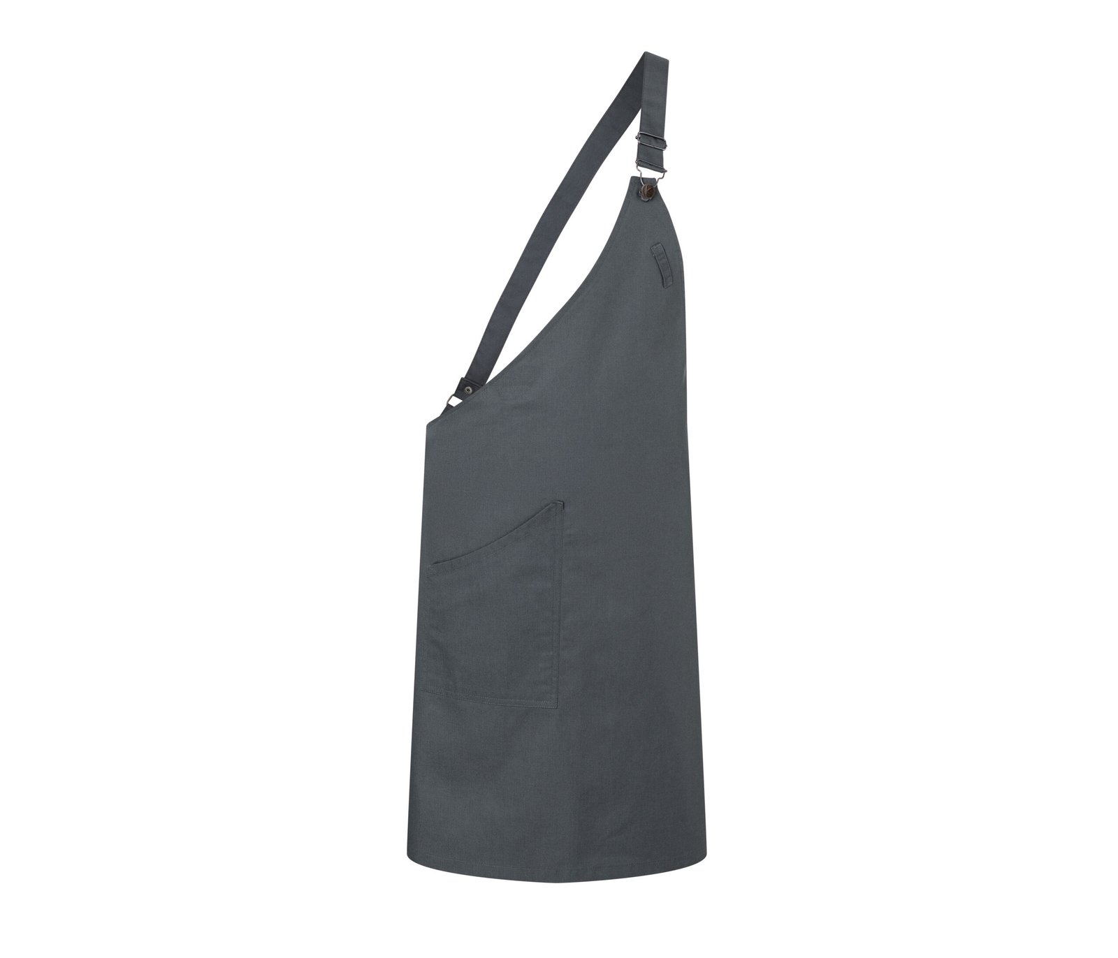 Tablier asymétrique en tissu sergé