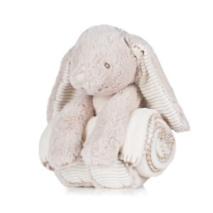 Peluche lapin avec couverture – vêtement enfant personnalisable