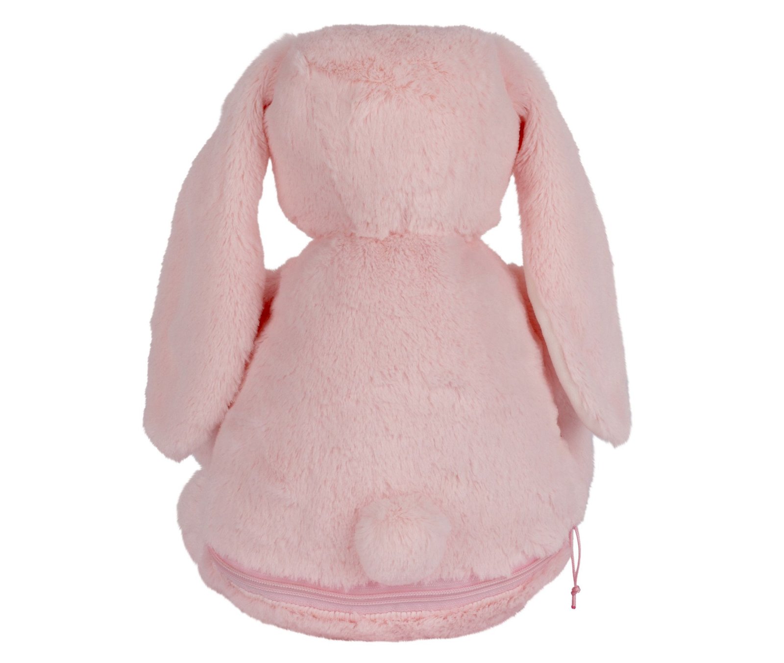 Peluche lapin avec ouverture zippée
