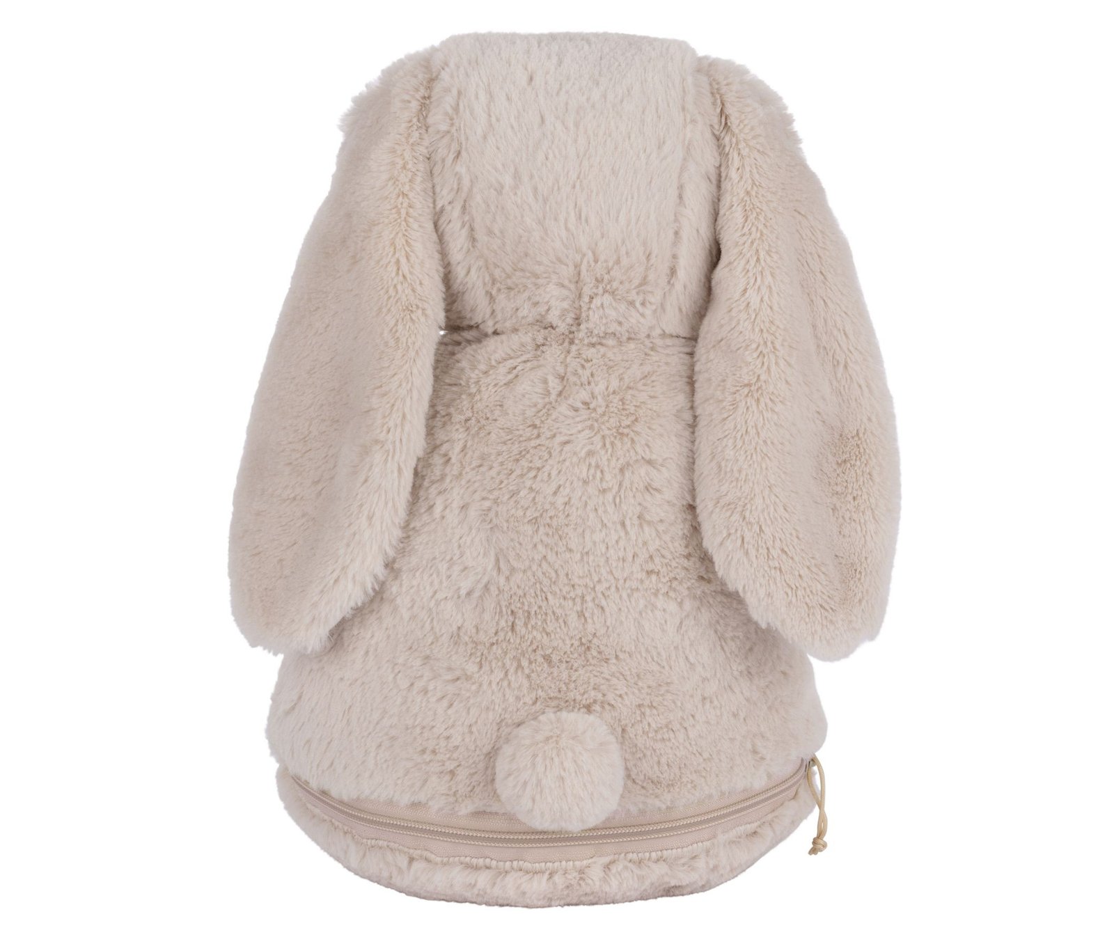 Peluche lapin avec ouverture zippée