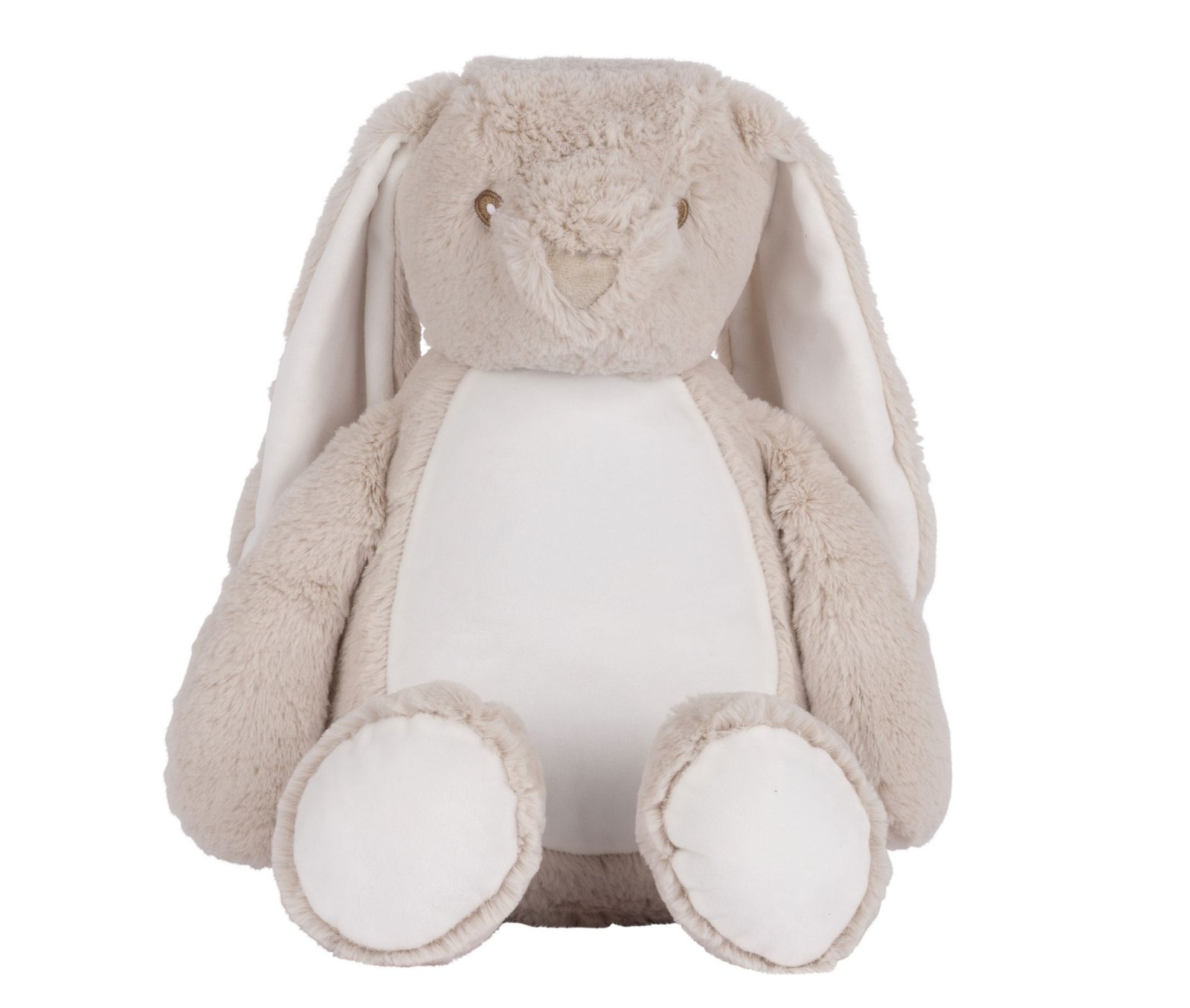 Peluche lapin avec ouverture zippée