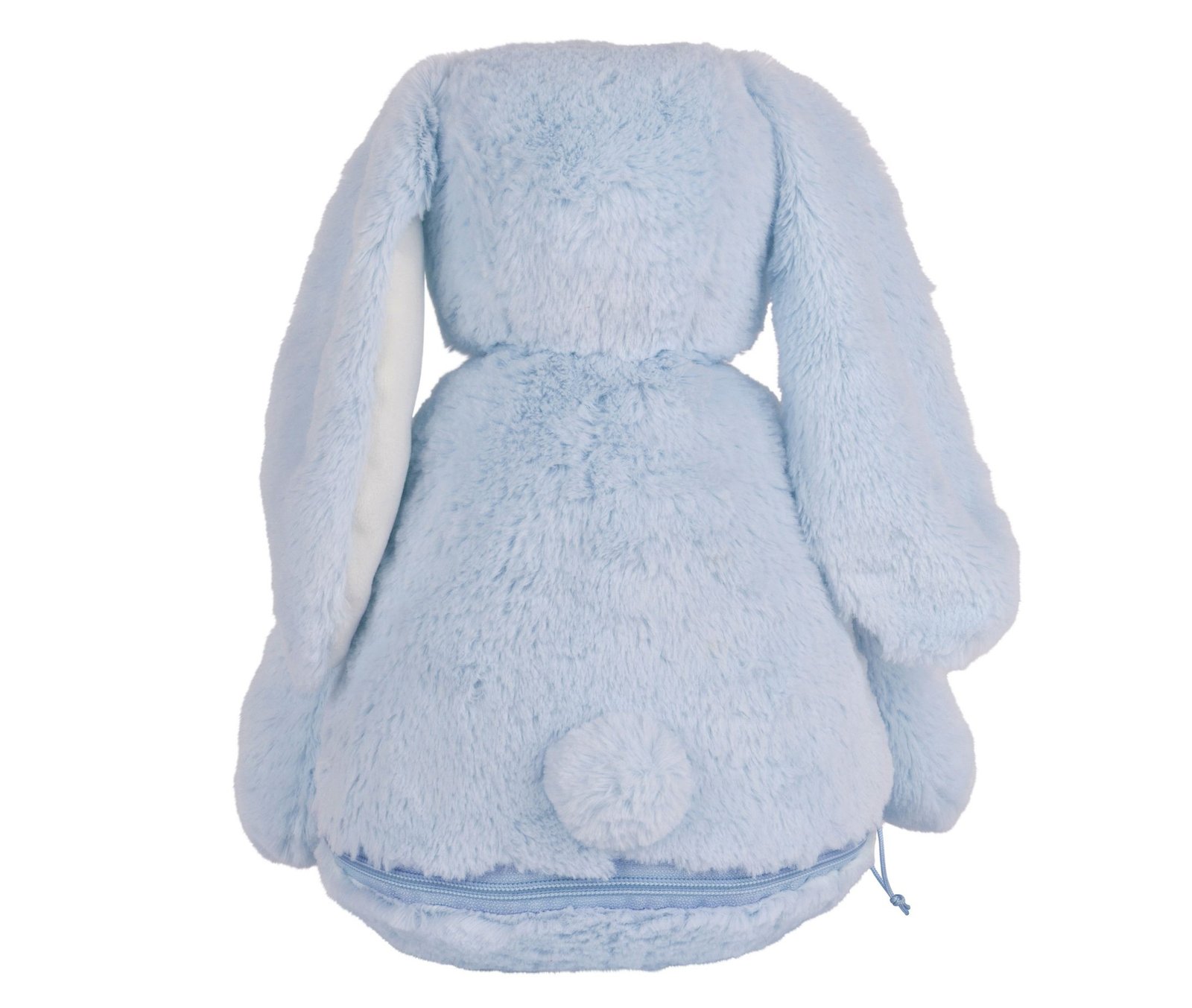 Peluche lapin avec ouverture zippée