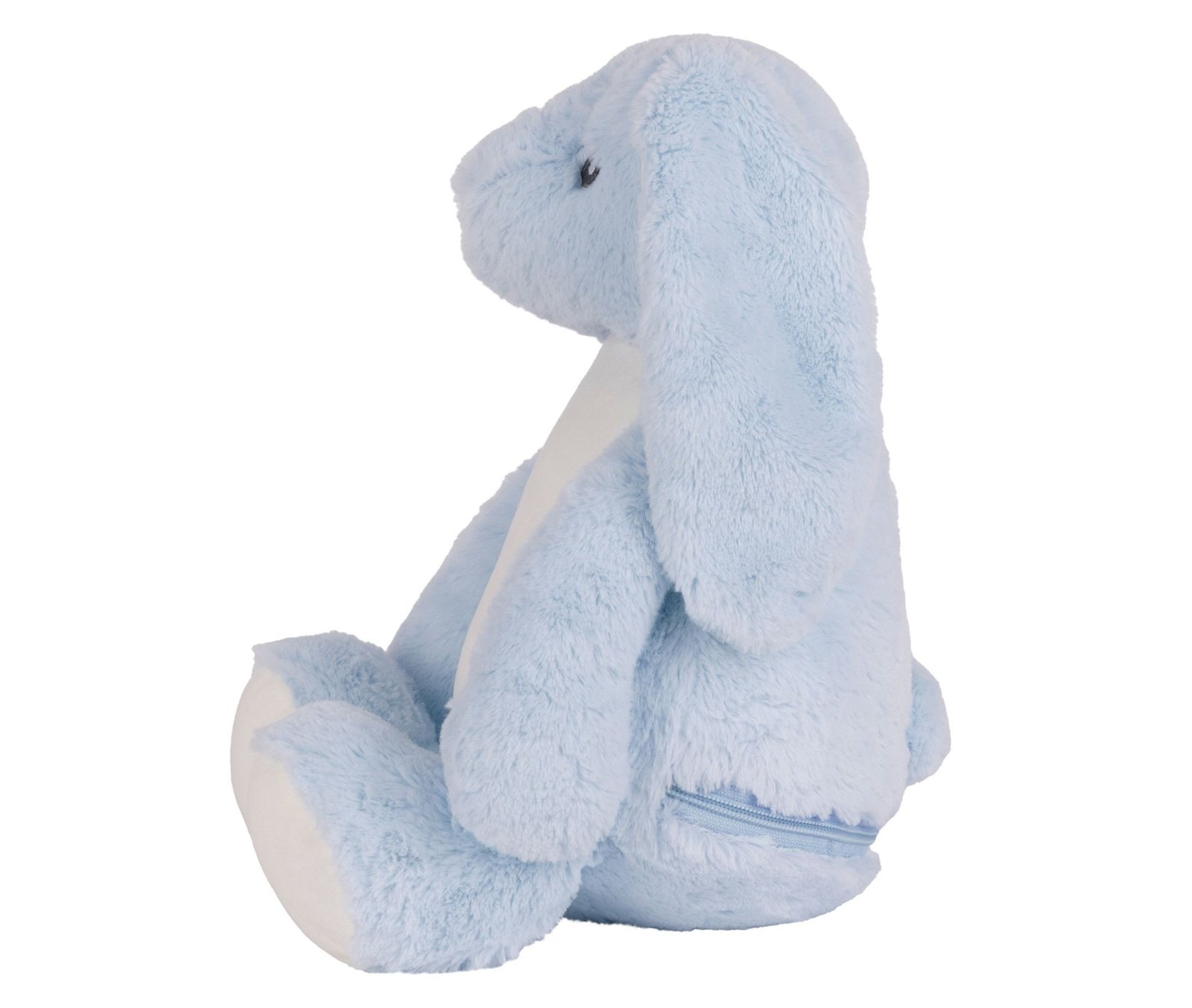 Peluche lapin avec ouverture zippée