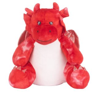 Peluche dragon rouge – vêtement enfant personnalisable