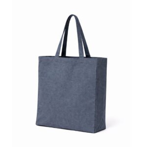 Sac shopping en coton recyclé avec soufflet