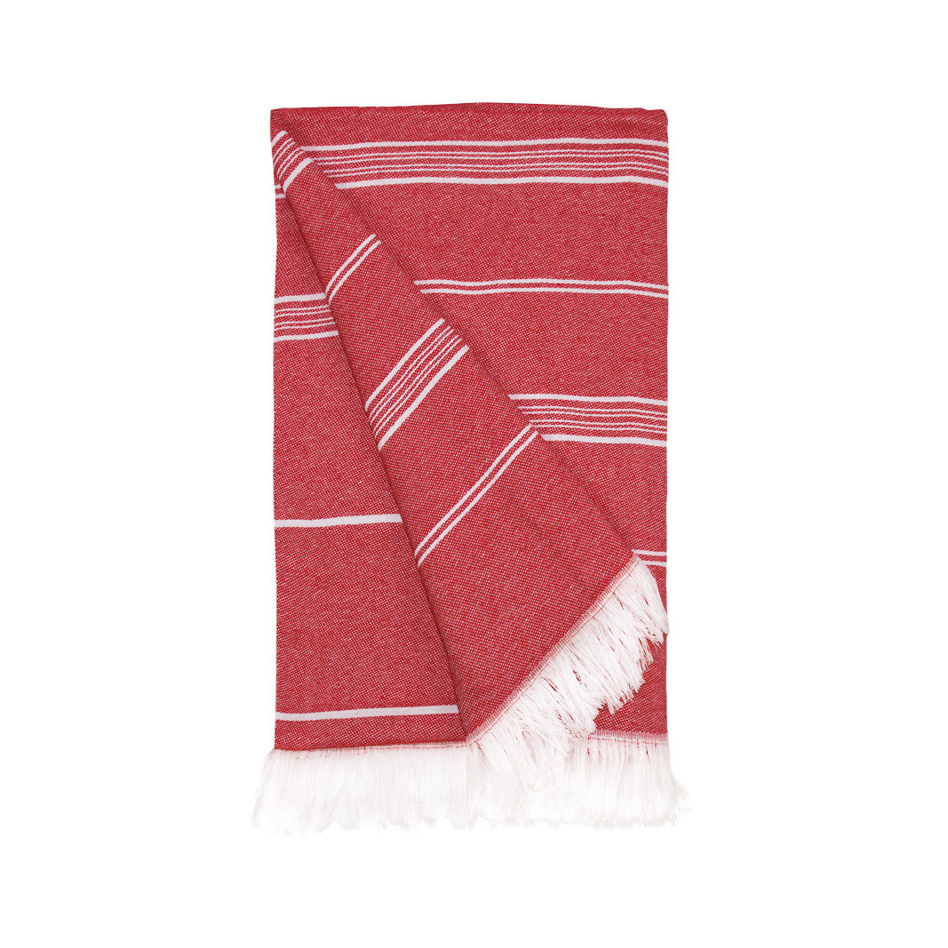 Fouta en coton et polyester recyclé