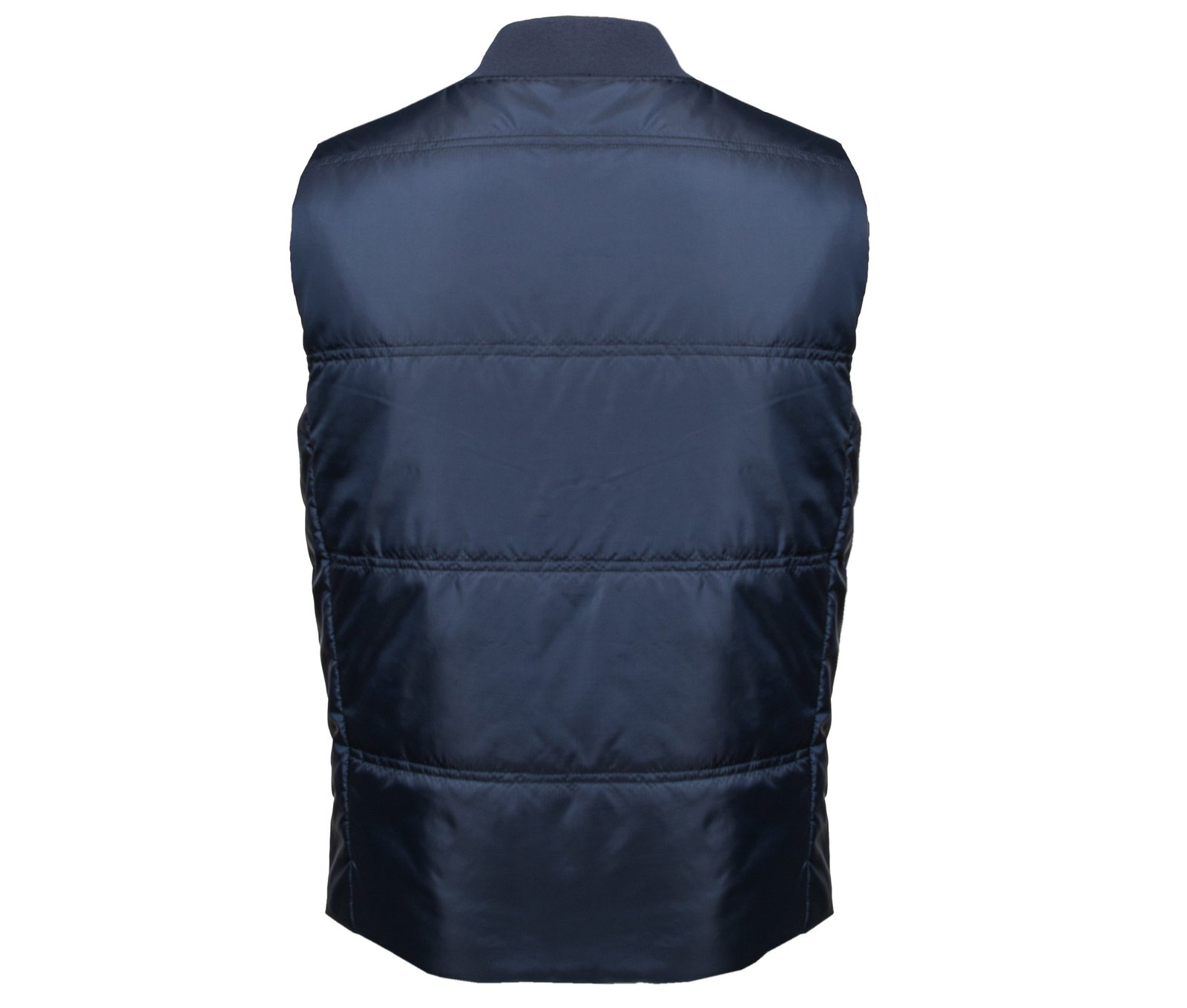 Bodywarmer unisexe avec bord côte au col