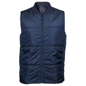Bodywarmer unisexe avec bord côte au col – bodywarmer personnalisé