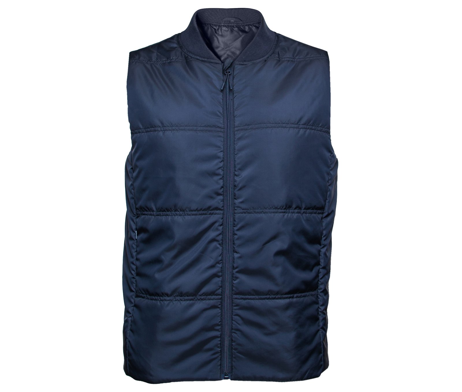 Bodywarmer unisexe avec bord côte au col – bodywarmer personnalisé