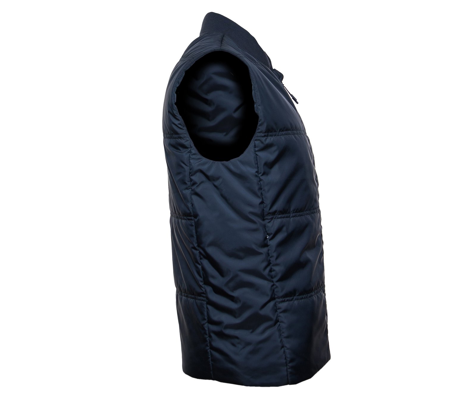 Bodywarmer unisexe avec bord côte au col
