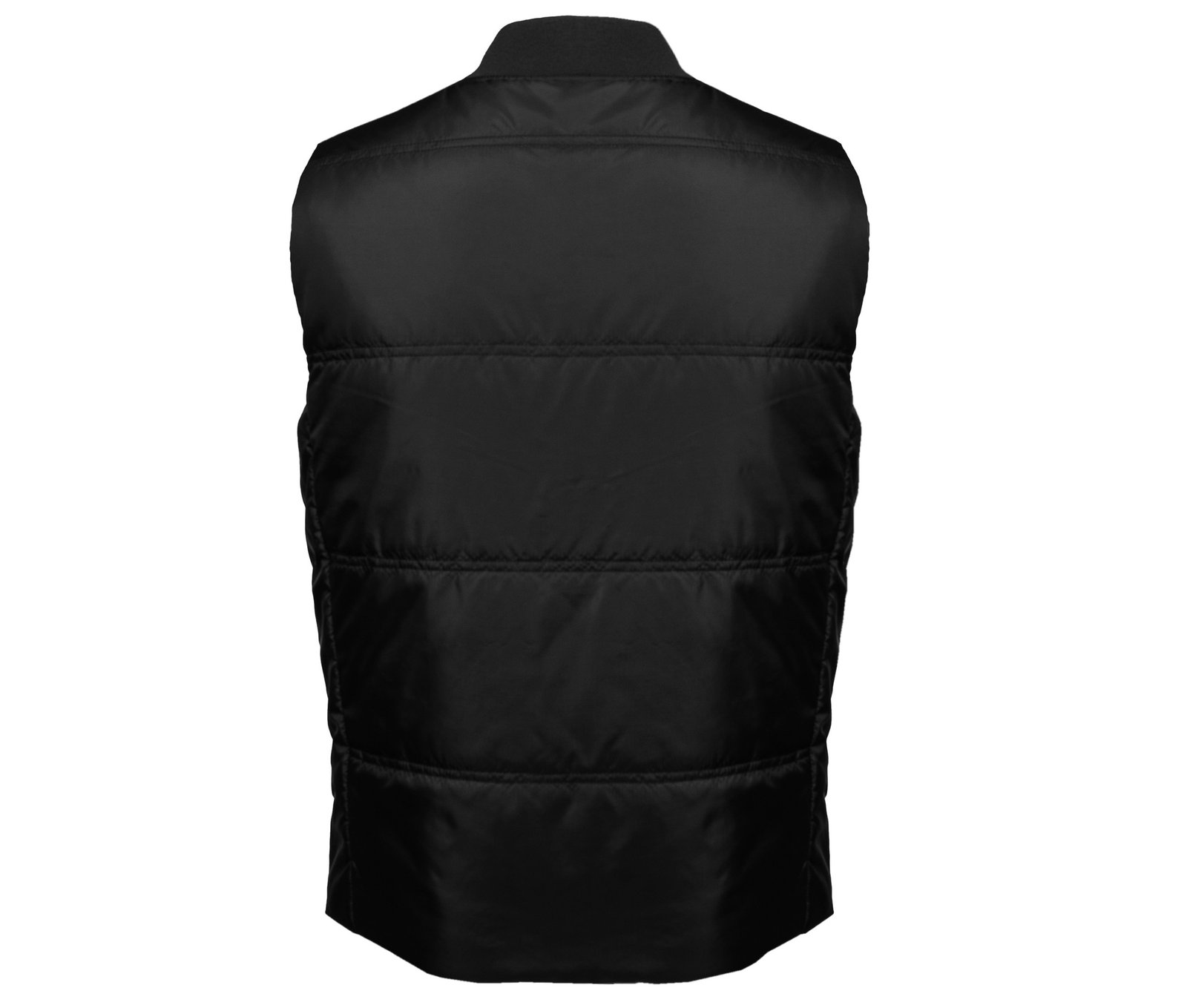 Bodywarmer unisexe avec bord côte au col